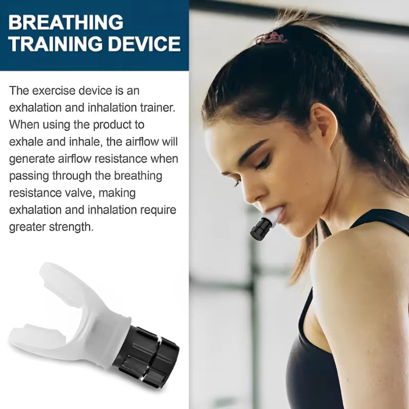 1Pcs Breathing Exercise for Lungs Portable Breath Fitness Exerciser Device Endurance Workout with Adjustable Resistances Sports