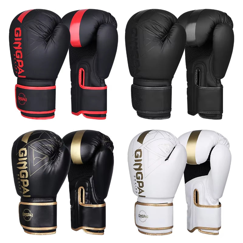 Professional 6/8/10/12/14Oz Boxing Gloves PU Muay Thai MMA Profession Kickboxing Adults Sandbag Training Gloves Equipment